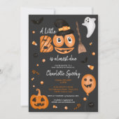 Cute pumpkin Halloween, klein boo cool baby shower Kaart (Voorkant)