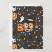 Cute pumpkin Halloween, klein boo cool baby shower Kaart (Achterkant)