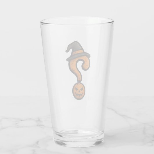 Cute Pumpkin Halloween Question Mark Beer Mug Glas (Achterkant)