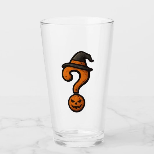 Cute Pumpkin Halloween Question Mark Beer Mug Glas (Voorkant)