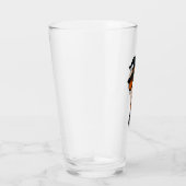 Cute pumpkin Halloween question mark glass. Glas (Rechts)