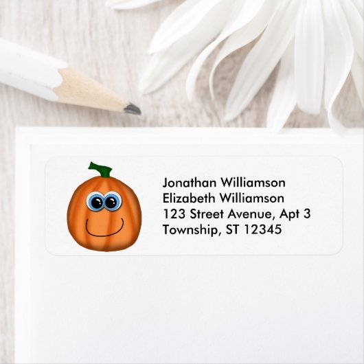 Cute Pumpkin Halloween Return Address Labels (Insitu)