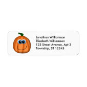 Cute Pumpkin Halloween Return Address Labels (Voorkant)