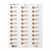 Cute Pumpkin Halloween Return Address Labels (Full Sheet)