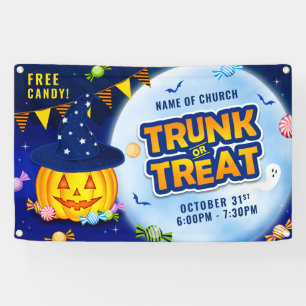 Cute Pumpkin Halloween Snoep Trunk or Treat Spandoek