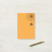 Cute Pumpkin Halloween Spiderweb Post its Post-it® Notes (Op bureau)