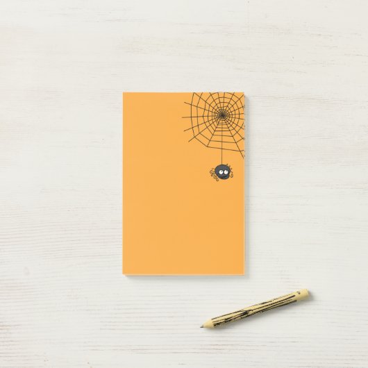 Cute Pumpkin Halloween Spiderweb Post its Post-it® Notes (Op bureau)