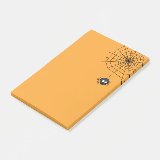 Cute Pumpkin Halloween Spiderweb Post its Post-it® Notes (Schuin)