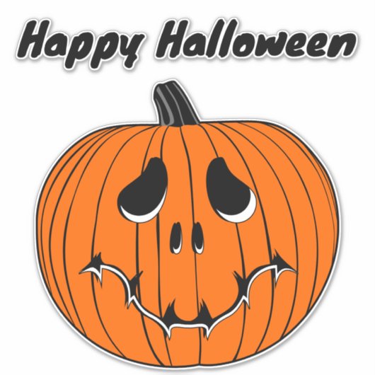Cute Pumpkin Halloween Sticker (Voorkant)