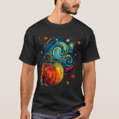 Cute Pumpkin Halloween Thanksgiving Starry Night V T-shirt (Voorkant)