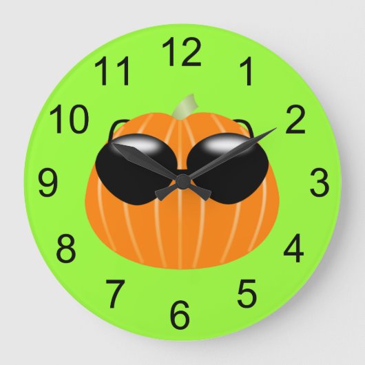 Cute Pumpkin Halloween Wall klok (Voorkant)