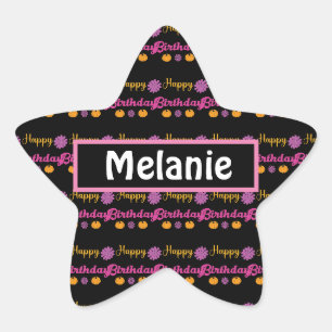 Cute Pumpkin Happy Birthday Ster Sticker