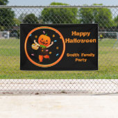 Cute Pumpkin Head Trick of Treer Halloween Spandoek (Insitu)