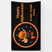 Cute Pumpkin Head Trick of Treer Halloween Spandoek (Verticaal)