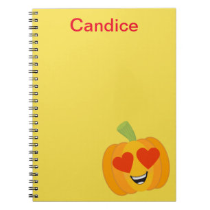 Cute Pumpkin Heart Emoji Notitieboek
