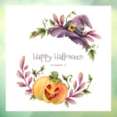 Cute Pumpkin, heks Pet en herfst Foliage Raamsticker (Vel 3)