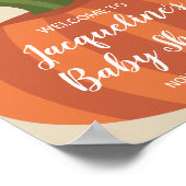 Cute Pumpkin Herfst Baby shower Welkomstteken Poster (Hoek)
