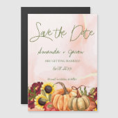 Cute Pumpkin herfst bruiloft bewaart de datum (Voorkant / Achterkant)