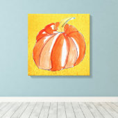Cute Pumpkin-herfst in de herfst Canvas Afdruk (Insitu (Houten vloer))