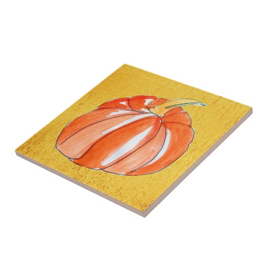 Cute Pumpkin-herfst in de herfst Tegeltje (Zijkant)