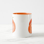 Cute Pumpkin-herfst in de herfst Tweekleurige Koffiemok (Center)