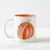 Cute Pumpkin-herfst in de herfst Tweekleurige Koffiemok (Links)