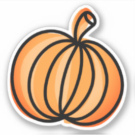 Cute Pumpkin-illustratie Sticker