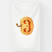 Cute Pumpkin Jack O Lantern Schildpad Zee Hallowee Spandoek (Verticaal)