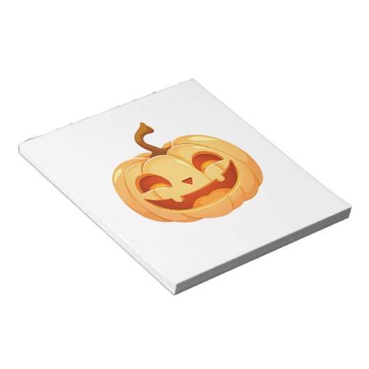 Cute Pumpkin Jack O Lantern Turtle Sea Halloween C Notitieblok (Schuin)