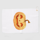 Cute Pumpkin Jack O Lantern Turtle Zee Halloween C Golfhanddoek (Horizontaal)