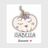 Cute Pumpkin met de naam Personalized Sticker (Vel)