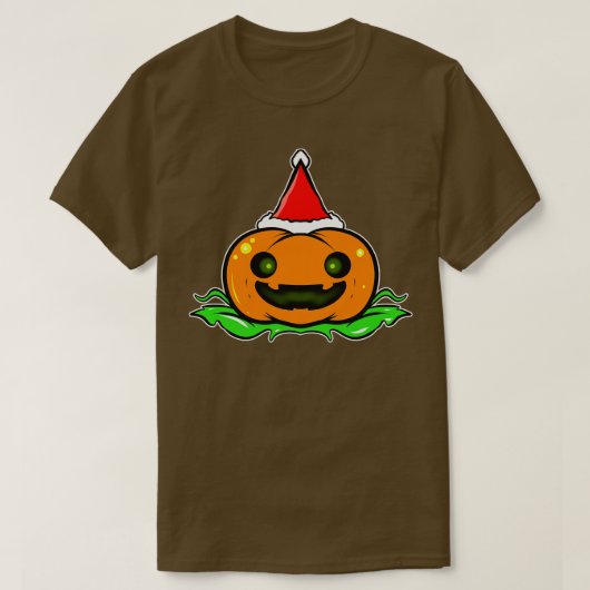 Cute Pumpkin met Kerstmis met Kerstmis Halloween H T-shirt (Design voorkant)
