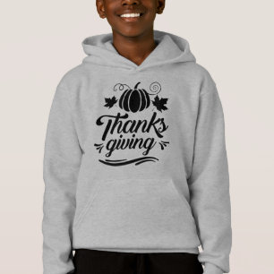 Cute Pumpkin met Text Thanksgiving Typografie