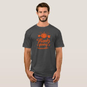 Cute Pumpkin met Text Thanksgiving Typografie T-shirt (Voorkant volledig)