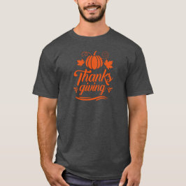 Cute Pumpkin met Text Thanksgiving Typografie T-shirt