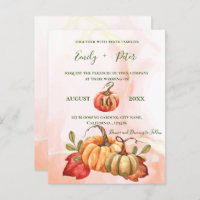 Cute Pumpkin najaar Leaves Monogram Fall Weddensch