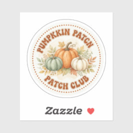 Cute Pumpkin Patch Club Retro Herfst Fall Sticker