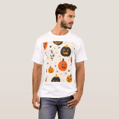 Cute Pumpkin Pattern T-shirt (Voorkant volledig)