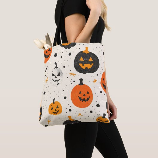 Cute Pumpkin Pattern Tote Bag (Dichtbij)