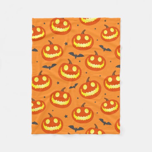Cute Pumpkin Patterned Fleece Deken (Voorkant)
