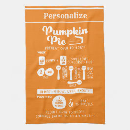 Cute Pumpkin Pie Recipe Baking Cooking Sinaasappel Theedoek