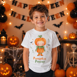 Cute Pumpkin Power Halloween Kinderkostuum T-shirt