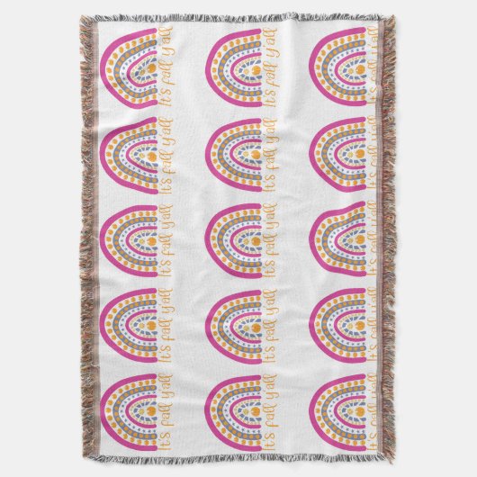 Cute Pumpkin Rainbow Deken (Voorkant Verticaal)