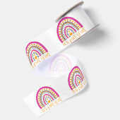 Cute Pumpkin Rainbow Satijnen Lint (Achterkant)
