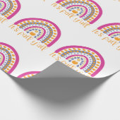 Cute Pumpkin Rainbow Wrapping Paper Cadeaupapier (Hoek)