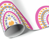 Cute Pumpkin Rainbow Wrapping Paper Cadeaupapier (Rol Hoek)