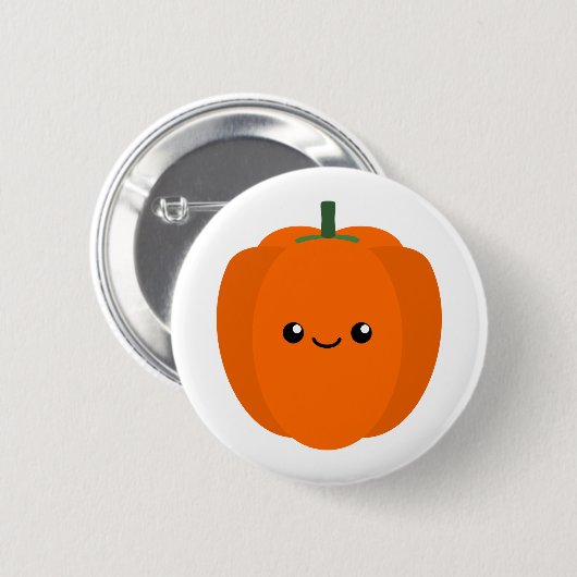 Cute Pumpkin Ronde Button 5,7 Cm (Voorkant /achterkant)