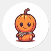 Cute pumpkin ronde sticker (Voorkant)
