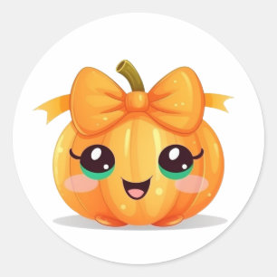 Cute pumpkin ronde sticker