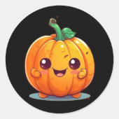 Cute pumpkin ronde sticker (Voorkant)
